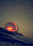 Gemini North with circumpolar star trails