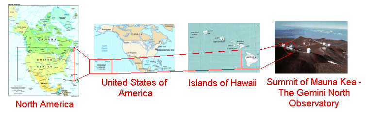 Map of Mauna Kea