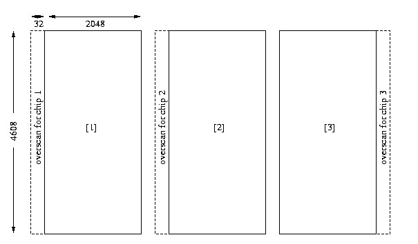 Layout of GMOS detector array