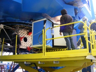Some of the science staff came up to get a close up look at some of the instrument mechanisms.