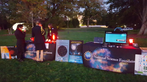 Some of the White House staff came to visit the NSF booth before the event started.