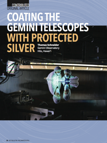 Coating the Gemini Telescopes with Protected Silver.