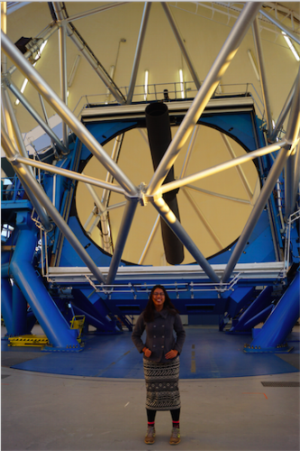 Me and Gemini's primary mirror! Photo Credit: Conor O'Neill