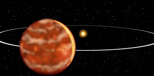 Artist's rendition of brown dwarf system