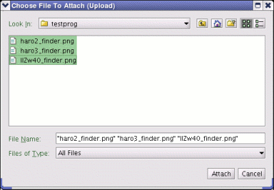 File Attachment dialog