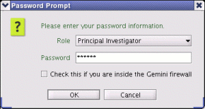 File password prompt