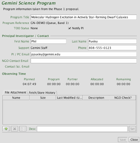 Program node