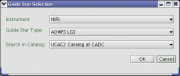 Guide star selection dialog